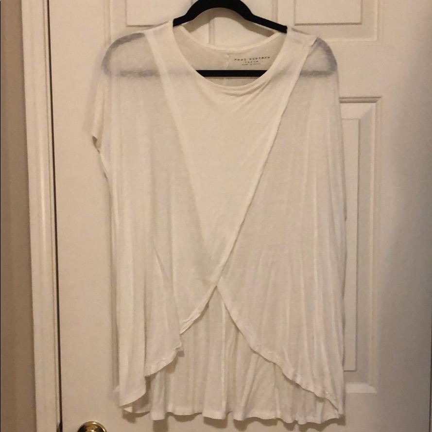White Split-Front Tee
